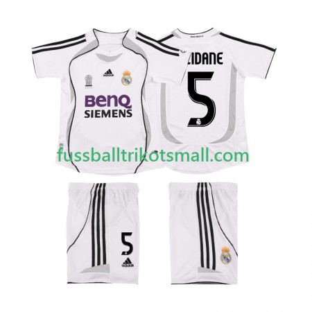 Fußballtrikots Real Madrid ZIDANE 5 2006 2007 Retro Kinder Kurzarm Heimtrikotsatz kaufen